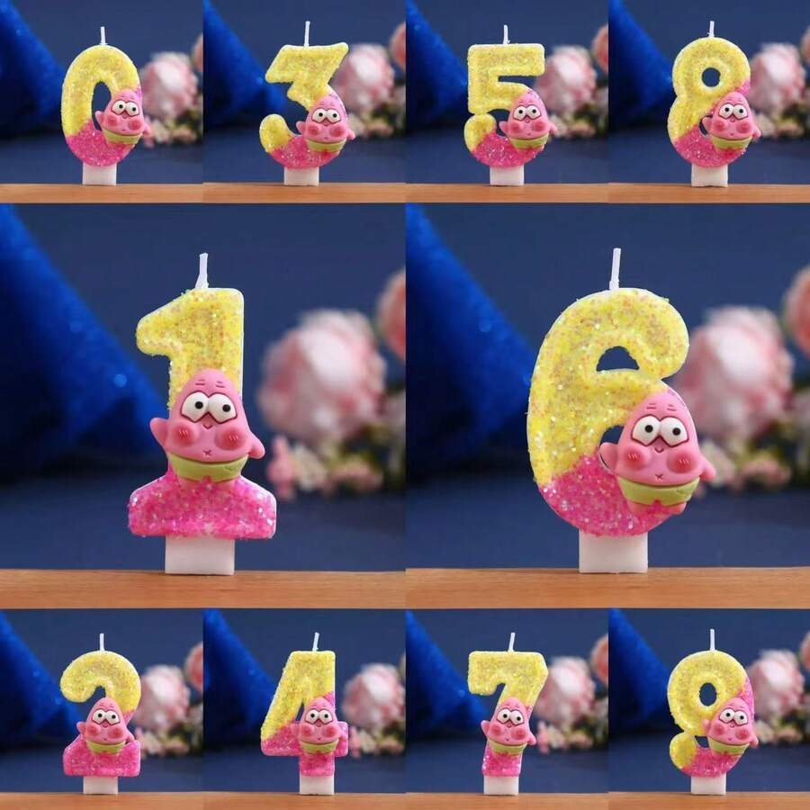 Exquisite Birthday Number Candles, Suitable For Birthday Parties, Anniversary Parties, Graduation Parties, Valentine's Day Parties And Wedding Parties. 0 To 9 Cake Decoration Candles. - View 1