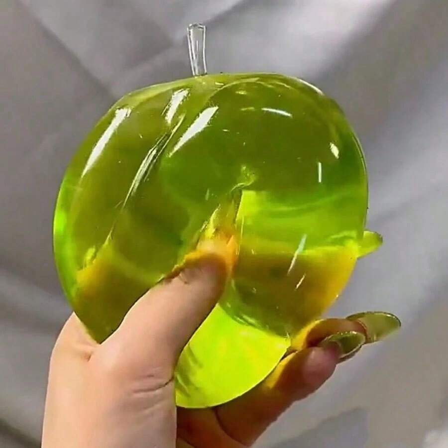 1 pieza Juguete antiestrés de apretar en forma de manzana grande de cristal azul malta de rebote lento y suave, color aleatorio, bola de queso fluido extra grande con piel exterior ultra fina y pegajosa, perfecto para regalos de vacaciones, regalos divertidos y lindos, regalos de cumpleaños, regalos de Pascua, regalos de Halloween, regalos de Navidad, regalos de fiesta, squishy, juguetes squishy, juguete antiestrés squishy, squish de dumpling, juguetes para adultos y mujeres - manzana - Ver 1