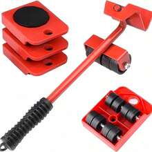 5pcs Heavy Duty Moving Sliders Kit, Furniture Lifter Mover Rollers Set, Effortless Moving Tool, Roller Base For Transporting Large Items, Essential For Sofa Relocation - 5PCS - View 1