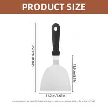 1/2Pcs Multipurpose Flat Top Grill Scraper, Rustproof Stainless Steel Cooking Spatula For Teppanyaki Outdoor Barbecue And Kitchen Cooking - - - View 5