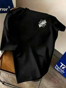 1 Item, Y2K Retro Shirt Men's KAPORAL Retro Urban Hip Hop T-Shirt - Bold Kaporal Print, Soft Breathable 100% Pure Cotton Crew Neck T-Shirt, Casual Short-Sleeved Summer Streetwear Top Suitable For Casual Outfits - Improved Black - View 3