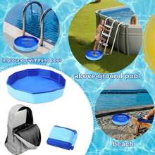 Foldable Portable Foot Bath Basin, PVC Foldable Foot Bath Basin For Pool Entrance, Essential Pool Cleaning Accessory, Non-Slip Thickened Design, Suitable For Inground And Above Ground Pools, Beach, Backyard, Multi-Functional Foldable Foot Bath Basin, Easy To Store And Clean - Upgraded - View 3