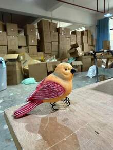 精緻眉鳥樹脂裝飾品 - 具有彩色圖案和懸掛設計，適合裝飾露台、花園、花盆、陽台、盆栽和魚缸。是鳥類愛好者的完美禮物，也是絕佳的情人節禮物。 - C - 查看 11