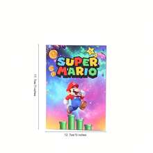 Miniso 1 pieza Tarjeta de felicitación 3D pop-up de Super Mario, diseño divertido de personaje de juego para invitación de cumpleaños/fiesta, adecuada para niños fans, con sobre, regalo creativo - Ver 8