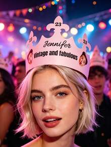 1/5/10/20 buah Topi Ulang Tahun yang Dapat Disesuaikan, Topi Pesta dengan Foto Wajah yang Dipersonalisasi, Topi Pesta dengan Teks dan Warna yang Dapat Disesuaikan, Dekorasi Ulang Tahun, Perlengkapan Foto Pesta Ulang Tahun, Hadiah untuk Wanita, Hadiah untuk Pria, Suvenir, Hadiah untuk Teman, Keluarga, Pasangan, Cocok untuk Ulang Tahun, Pesta Pernikahan - Aneka warna (topi) - View 7