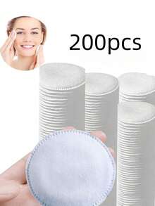 10/100/200/300/500片圓形清潔棉墊，卸妝棉墊，柔軟，適用於臉部、眼睛、皮膚護理與卸妝 - 彩色 - 查看 15
