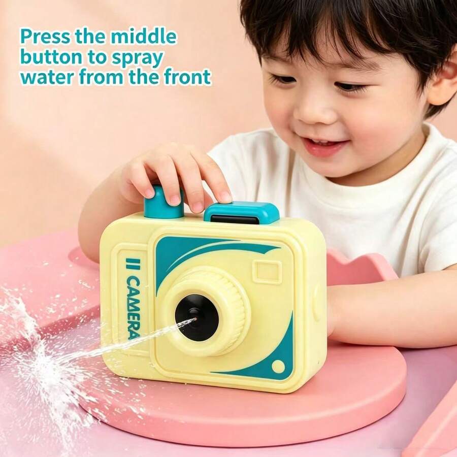 1pc Mini Camera-Shaped Dual-Sided Nozzle Prank Water Gun, Dual-Sided Reverse-Spraying Toy, Fun April Fool's Day Prank Gift, Suitable For Teenagers' Outdoor Summer Water Games.