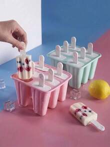 Molde de silicona de unicolor poroso para polos de hielo, reutilizable, adecuado para el hogar, la cocina, el refrigerador, manualidades, elaboración de helados, fiestas de verano - moho - Ver 3