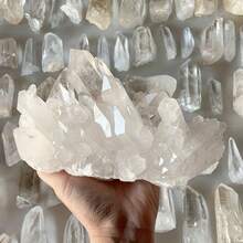 AA+ Racimo de Cuarzo Transparente Premium - Decoración del Hogar, Colección de Minerales, Regalo Único Ideal, - Blanco - Ver 4