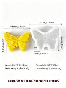復古雛菊與櫻花花簇蝴蝶香氛蠟燭矽膠模具，3D浮雕花卉蝴蝶手工皂石膏樹脂DIY模具，可用於製作香氛蠟、冷製皂、汽車裝飾、擴香石、節日禮物、捏捏樂/紓壓道具，多用途模具 - 蠟燭/石膏/繪畫、攝影道具背景，適用於節日家居裝飾、家庭慶祝派對禮物交換 - 蝴蝶模具套裝 - 查看 6