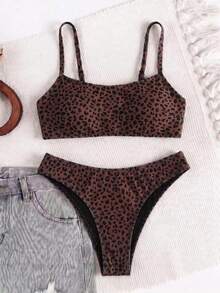 Spring/Summer New European And American Casual Leopard Print Beach Vacation Date Party Women's Bikini Set - Multicolor - View 2