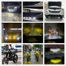 12V 24V 1對超薄迷你LED越野燈套件,隱藏式水箱罩安裝,RGB變色閃爍,黃白高/低光束,霧燈輔助燈 - 2pcs led - 查看 8