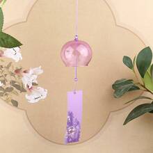 Carillón de viento Sakura hecho a mano, campana de cristal japonesa, artesanía colgante, flor de cerezo Furin, decoración de habitación BMXA - Rojo - Ver 5