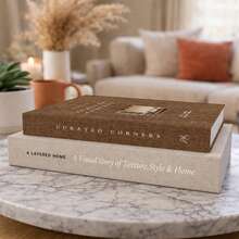 2 piezas de libros decorativos de lino sintético, adecuados para estantería, mesa de café, decoración de estante de almacenamiento, caja de libro sintético, función estética decorativa, diseño de estilo minimalista neutral, compatible con varios estilos estéticos del hogar - 222 - Ver 8