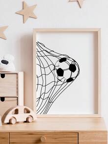 3pcs Custom Football Wall Art Prints Personalized Name & Number Sports Nursery Decor Minimalist Basketball Canvas Posters Kids Bedroom Wall Art Playroom Classroom Decor Customizable Gift For Boys Girls Sports Lover - Multicolor - View 3