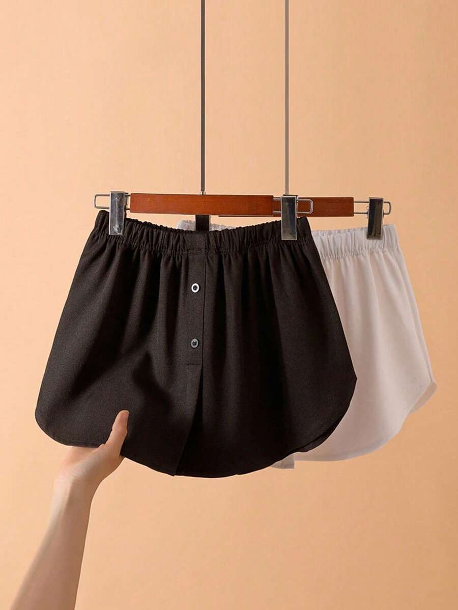 2pcs/1pc Unisex Solid Color Apron With Shirt-Style Lining, Multi-Layer Design, Adjustable Waist Tie, Suitable For Pairing With Sweaters Or Jeans. Fashionable Campus Style, Available In Multiple Sizes. - Multicolor - View 1