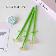 1 pieza Bolígrafo de bola con flor de cristal simulada para estudiantes, bolígrafo de tinta neutra con movimiento, creativo y físico, para alivio del estrés, regalo - Multicolor - Ver 15