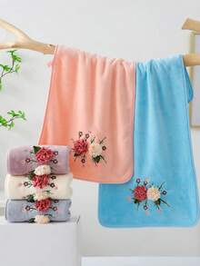 1/3/5 Pieces Of Polyester Fiber Small Towels, European Retro Floral Patterns, Water-Absorbent And Soft, Suitable For Both Men And Women All Year Round, Suitable For Bathrooms, Kitchens, Travel, Festival Gifts, Outdoor Trips, Schools, And Homes - Multicolor - View 2