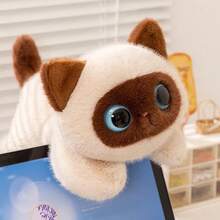 Juguete de peluche de gato con ojos grandes de 20/40cm, muñeco de peluche de gatito, gato exquisito de alta calidad, almohada suave y cómoda, regalo de cumpleañosLeTssgShop - gato blanco - Ver 6