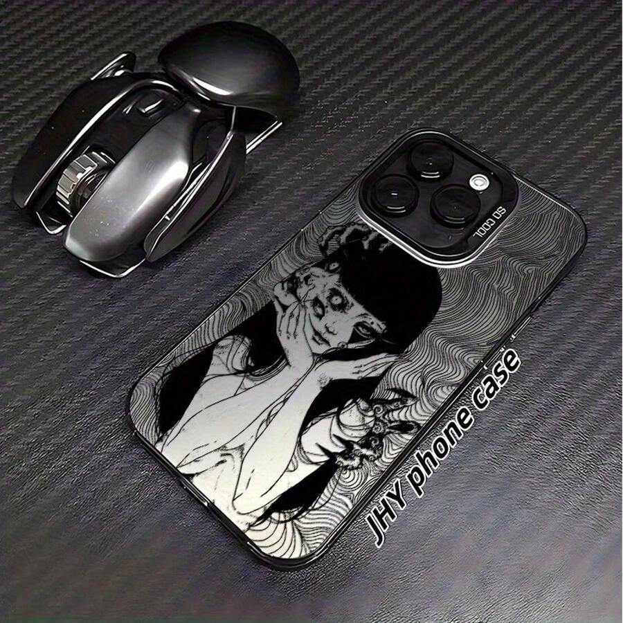 [24-Hour On-Site Shipping] Phone Case: Fashion Horror Comic Girl Pattern Design, Protective Case For Apple  15 Pro Max,  11/11 Pro Max/11 Pro/12/12 Pro/12 Pro Max/13/13 Pro/13 Pro Max/14/14 Pro/14 Pro Max/15/15 Pro Max/15 Pro/16/16 Pro/16 Pro Max - 1 PCS - 查看 1