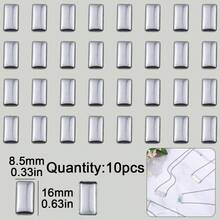 10/20pcs Multi-Shape Stainless Steel Asymmetric Stamped Trays DIY Jewelry Making, Handmade Beading DIY Material Kit Jewelry Accessories - Steel - View 12