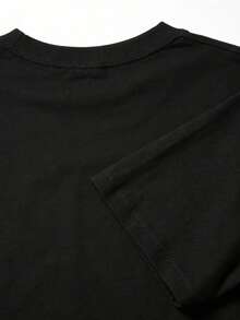 Women's Black T-Shirt 1976 NYC Skyline Print With Applique, Short Sleeve, Round Neck, Breathable, Ideal For Summer And Vacation - 藍色和黑色 - 查看 5