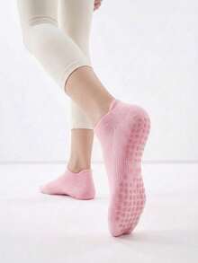 3/6 Pairs Pilates & Yoga Grip Socks For Women Men, Breathable Anti-Skid Workout Socks For Barre, Hospital Floors & Barefoot Training Random Colors - Multicolor - View 4