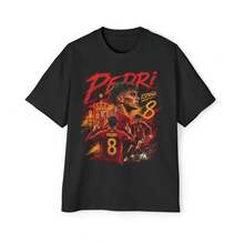Pedri Spanish Football Street Style Pattern T Shirt,Extra-Large Football Pattern T Shirt,Spanish World Cup2026Jersey,Pedri Jersey,Football Fan Gift - 黑色 - 查看 2