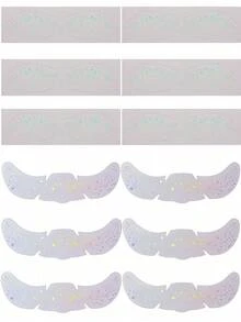 12張全息閃粉雀斑臉部紋身貼紙，閃亮亮眼影紋身貼紙，適用於節慶、萬聖節、婚禮、海灘妝容，旅行化妝必需品，電音節配件派對 - 彩色 - 查看 6