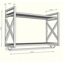 Adega Industrial Portal do Aço 60cm Prateleira Dupla Aço Preto - Multicolorido - Visão 10