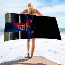 Toalla de playa Lamina Yamal - Superabsorbente de microfibra de poliéster, impresión plana de doble cara, adecuada para piscina, viajes y baño, accesorios de playa, calidad de impresión vibrante, traje de baño duradero - HUTY-26 - Ver 5