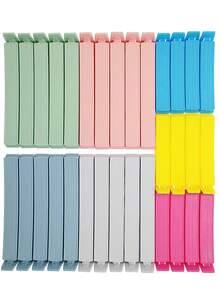15/10/1pc Random Color Creative Candy Color Plastic Bag Sealing Clips, Fresh-Keeping Snack Food Clips, Tea Leaf Sealing Clips, Multi-Purpose - Multicolor - View 10
