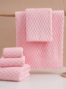 Elegant Oversized Bath Towel Set Offering Spa Like Comfort Durable Cute Pink 34x75cm Hand Towel For Guests Fluffy Shower Body Towel To Hold For Workout Super Soft Wrapping Microfiber Towels Home Textile Bathroom Linens Accessories - 彩色 - 查看 12