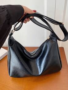Bolso de hombro para mujer, nuevo diseño de moda, elegante y con estilo - Negro 7 - Ver 8
