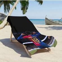 Toalla de playa Lamina Yamal - Superabsorbente de microfibra de poliéster, impresión plana de doble cara, adecuada para piscina, viajes y baño, accesorios de playa, calidad de impresión vibrante, traje de baño duradero - HUTY-26 - Ver 6
