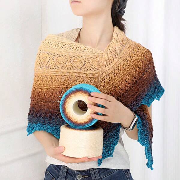 500g sợi len pha cotton mềm nhuộm màu gradient cầu vồng ombre bán sỉ, chỉ ren cho dự án móc đan thủ công DIY, làm chăn, khăn choàng, khăn quàng cổ, cuộn len đa sắc, vật liệu may vá cao cấp cho dệt kim và thủ công mỹ nghệ, sợi móc tinh xảo