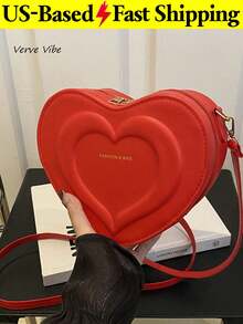 Heart-Shaped Bag Romantic Dating Travel Music Festivals And Parties To Hold Essentials In Style Women's Bags Crossbody Bags Shoulder Bags - 彩色 - 查看 18