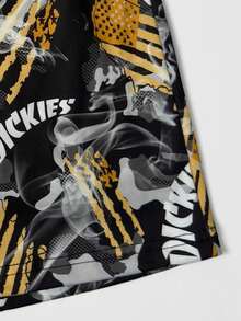 4pcs/Set Men's Graffiti Football Sports Print Pattern Aloha Shorts, Summer Thin Breathable Casual Comfortable Home Sleep Shorts, Elastic Loose Fit, Multi-Color Combination - Multicolor - View 10