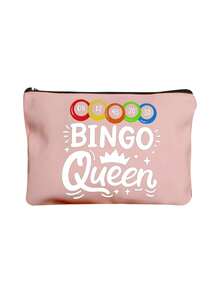 "Bingo" Buchstaben-Muster Reise-Kulturbeutel, Cartoon Spaß Multifunktionale Segeltuchtasche, Ladegerät Aufbewahrungstasche, Reise-Make-up Essential Tasche: Damen Reise-Essential Tasche, Unisex Reißverschluss Tasche, Kosmetik, Make-up und leichte Reise-Essentials, perfekt für Teenager, Geburtstag und Reise-Accessoires, Feiertagsgeschenk, Muttertagsgeschenk - Verschiedenfarbig - Übersicht 14