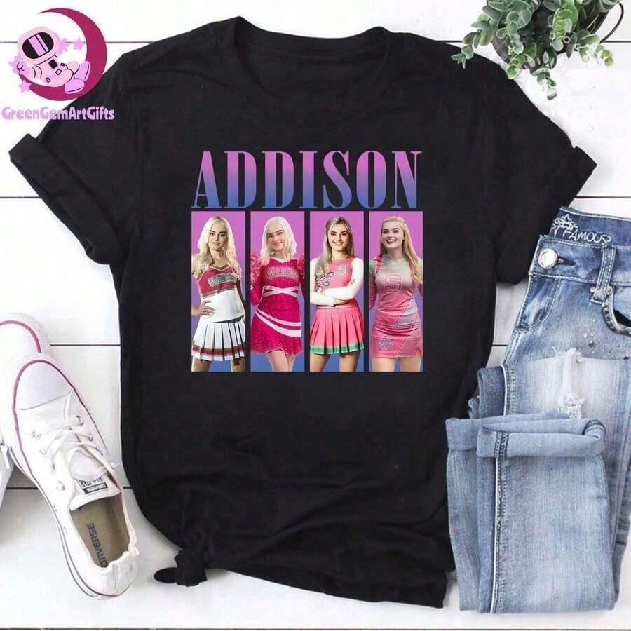 AliyAh-Shirt Vintage 90s T-Shirt, Retro Hop Music T-Shirt, Classic Concert T-Shirt, Fashionable Urban Fan Clothing, 100% Cotton Animation Print T-Shirt. - 軍綠色 - 查看 1
