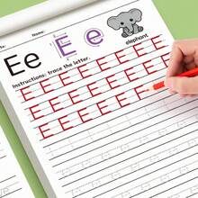 1pc A-Z Letter Practice Book - Pattern-Based Letter Writing Workbook, Suitable For Toddlers And Preschool Children To Learn Writing - Multicolor - View 5