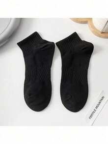 Men's Ankle Socks, 3/5 Pairs Of Breathable Sports Low-Top Slim Style Made Of Polyester Fiber, Available In Multiple Colors - Multicolor - View 8