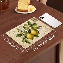 1pc Lemon Print Absorbent Drying Mat, Kitchen Decor Coffee Machine Mat, Laundry Room Accessory Handmade Coffee Pot Drip Tray, Kitchen Floor Mat, Table Mat, Kitchen Countertop Dish Drying Mat, Breakfast Mat, Heat Resistant Drip Tray With Non-Slip Backing, Diatomaceous Earth Drip Tray, Stain Concealing, Super Absorbent Kitchen Drip Tray, Easy To Clean Dish Rack Mat, Perfect For Kitchen, Dining Table, Coffee Shop, Bar, Holiday, Party, Home Decor, Holiday Gift - Multicolor - View 10