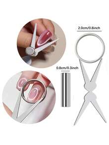 Cat Eye Nail Art Magnet Tool Set, Dual-Use Nail Magnet Kit, Multi-Shape Cat Eye Magnet Accessories, Cat Eye Gel Nail Polish Magnetic Nail Art Design Tool, Can Create French Edge And Halo Cat Eye Effect, Portable DIY Nail Art Supplies, For Home Use - Multicolor - View 2