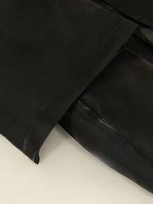 Women's Romantic Glamorous Embroidered Cropped Top For Party Black Wedding Fall - Black - View 7