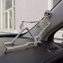 1 pieza Colgante de calavera espeluznante, adorno dinámico para el interior del coche, añade un encanto inquietante a tu espacio - Múltiples estilos - Ver 10