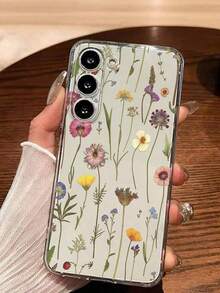 1 Piece Soft Phone Case With Artistic Floral Pattern, Compatible With Huawei Honor, Compatible With Redmi, Compatible With Galaxy A04e/12/A13/A14/A34/A50/A52/A53/A54/S21/S22/S23/S24/S25/S25Ultra/S25FE/S26/S26 PLUS/S26 ULTRA/S26 EDGE, 6A/7A/8A, 12T/13T/15T/15T Pro, International Version, Not The Domestic Version - 透明 7 - 查看 8