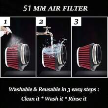 TRTY Motorcycle High Flow 60 Mm/2.36in Diameter Air Filter, Engine Intake Filter, Suitable For Davidson XL883(1988-2006), 1200 Series, XS650 Modification, TX650 RD400 XS750, Old Big Sheep, Majesty250, Kawasaki Z650/Z750 Old Models, KZ900 W650 EN500, ATV Beach Car (Brute Force650/750 All-Terrain Vehicle), CB400F CB650/750/900 Old Models, Suzuki GS550/750/850 Old Models, GS400 LS650 Big Single Cylinder, Boulevard Series Cruiser - 60mm Motorcycle Filter - View 7