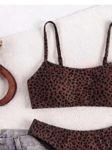 Spring/Summer New European And American Casual Leopard Print Beach Vacation Date Party Women's Bikini Set - Multicolor - View 4