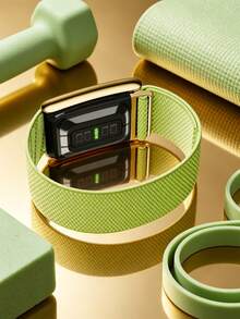 5.0 SuperKnit Luxe Watchband – Compatible With 5.0/MG – ECG Compatible, Performance Accessory For Health & Fitness Wearable – Premium Metals - Lime Green - View 3